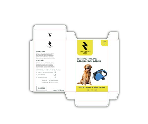 dog leash packaging box design
