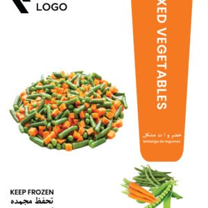 mixed vegetable zip bag design