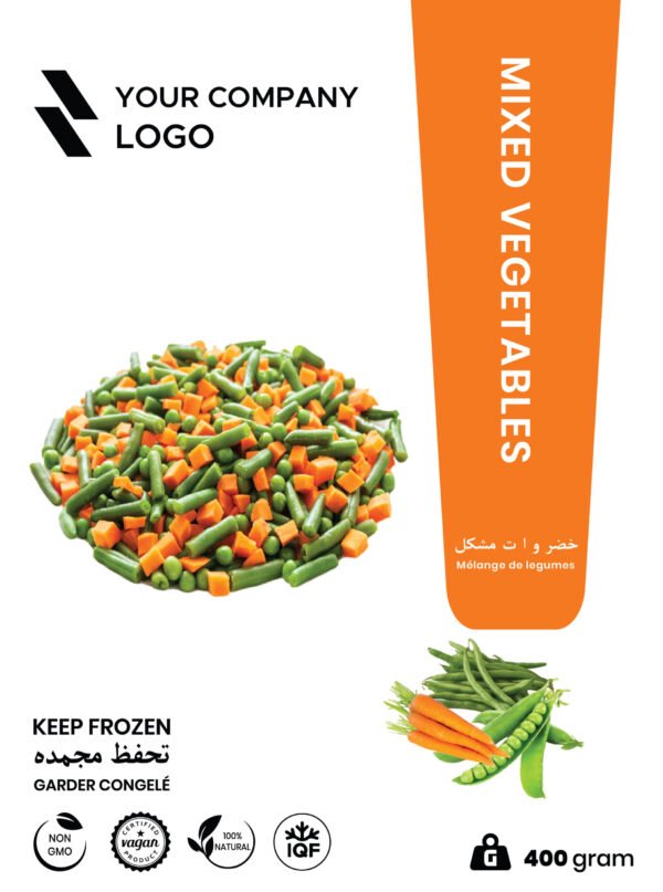 mixed vegetable zip bag design
