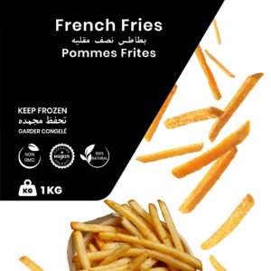 French fries zip bag label design
